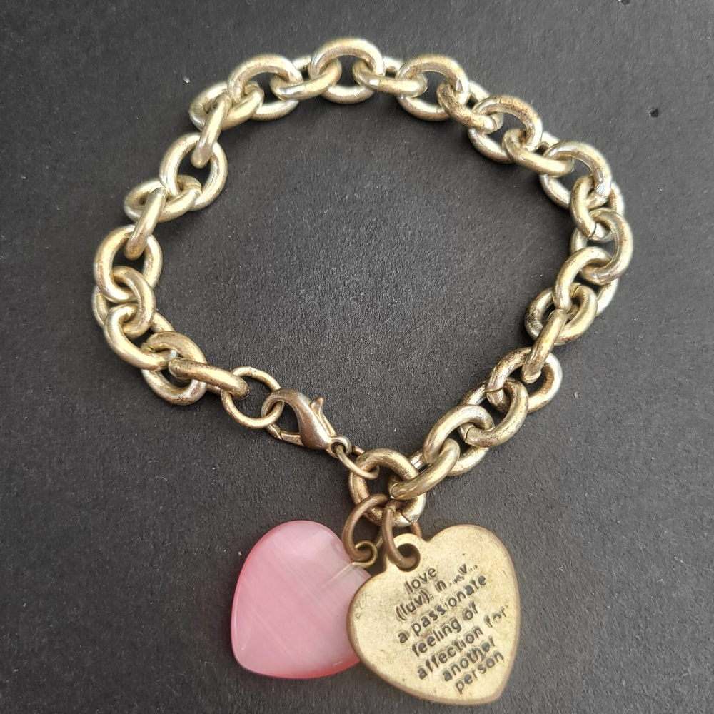 Gold-Tone Cat's Eye Love Bracelet
